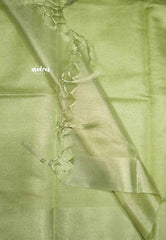 Kushboo - Banarasi Plain Tissue silk - Pista green