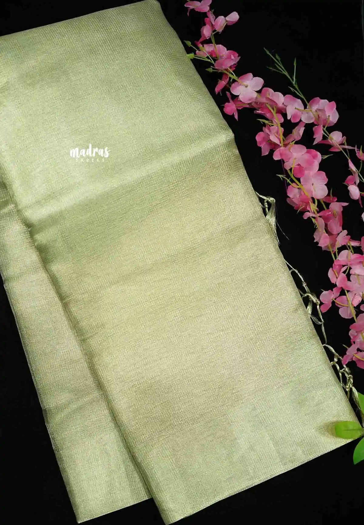 Kushboo - Banarasi Plain Tissue silk - Pista green