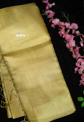 Kushboo - Banarasi Plain Tissue silk - Gold