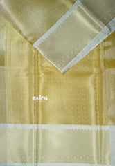 Bright Golden Yellow Bloom - Kushboo -  Banarasi Tissue silk saree Dual shade