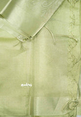 Kushboo -  Banarasi Tissue silk with embroidery - Pastel green