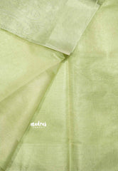 Kushboo -  Banarasi Tissue silk with embroidery - Pastel green