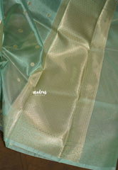Mint Mist Glow - Soft Organza Tissue Silk - Perfect for Reception Functions