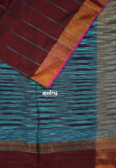 Majestic Maroon D3 - Leela Soft Khadi with Ikkat Pallu - Perfect for Regular Wear | Office Wear | Casual Wear