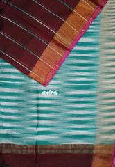 Majestic Maroon D4 - Leela Soft Khadi with Ikkat Pallu - Perfect for Regular Wear | Office Wear | Casual Wear