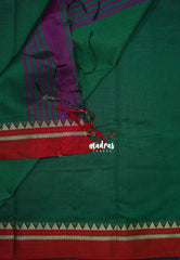 Magenta Purple - Leela Premium Khadi Cotton with Thread Weaving Border - Perfect for Office Wear