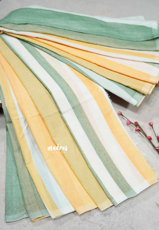 Multicolor - Leela - Soft cotton with pastel color stripes