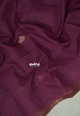 Magenta Pink - Pragathi - Linen Cotton Saree with Kalamkari Pallu and Blouse - Best for Office Wear | Casual Wear