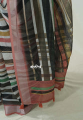 Blush Spectrum - Linen Cotton Saree Modern Print with Tissue Border - Perfect for Office Wear | Summer wear | Casual Wear