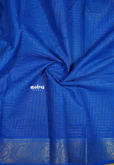 Green with blue  - Margazhi Sungudi checks Tradiotional border with blouse