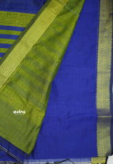 Maheswari - lightweigt cotton silk with tissue border - MS Blue