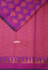 Magenta Purple - Maheswari - Cotton Silk with Full Weaving Buttas - Best for Small Functions