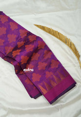 Magenta Purple - Maheswari - Cotton Silk with Full Weaving Buttas - Best for Small Functions