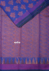 MS Blue - Maheswari - Cotton Silk with Full Weaving Buttas - Best for Small Functions