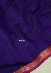 Violet Purple - Maheswari - Lightweight Cotton Silk Saree with Small Getti Border - Perfect for Small Functions