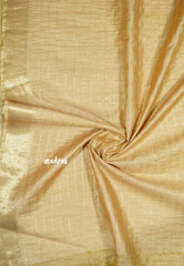 Mild sandal - Mangalgiri semi pattu checks body with getti border