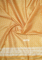 Design 7 Mustard Glow - Ananya - Soft Mangalore Silk Saree with Tiny Zari Border - Best for Office Wear