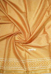 Design 2 Mustard Glow - Ananya - Soft Mangalore Silk Saree with Tiny Zari Border - Best for Office Wear