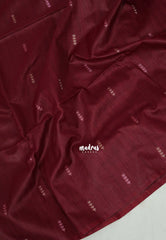 Majestic Maroon - Manjari - Raw Silk Saree Ikkat Weaving with Pallu and Blouse - Best for Small Functions