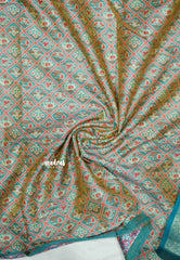 Manjari - Full patola heavy weaving raw silk - Yellow