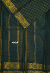 Margazhi Sungudi cotton muthukattam mango border - Green