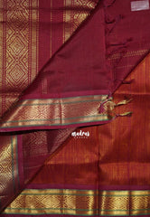 Mango Yellow - Meenakshi - Light Weight Pure Silk Cotton Saree Muthu Kattam Traditional Border Contrast Pallu and Blouse - Perfect for Wedding Functions