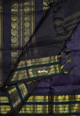 Lacender Purple - Meenakshi - Light Weight Pure Silk Cotton Saree Mango, Annam Border with Buttas Contrast Pallu and Blouse - Perfect for Wedding Functions