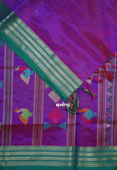 Dual Shade Magenta - Meenakshi - Light Weight Pure Silk Cotton Saree with Orissa Bomkai weaving pallu and Buttas - Perfect for Wedding Functions