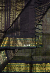 Pastel Lime Yellow - Meenakshi - Light Weight Pure Silk Cotton Saree Checks with Mayil Border Contrast Pallu and Blouse - Perfect for Wedding Functions