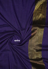 (PRE-BOOKING) Nayanthara Tissue zari pallu Purple with gold border blouse - Mookuthi Amman saree