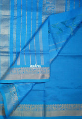 Dual Shade Araku Maroon - Mookuthi Amman Silk Cotton Vaira Oosi Weavig with Yaanai, Mayil Border Contrast Pallu and Blouse - Perfect for Wedding Functions