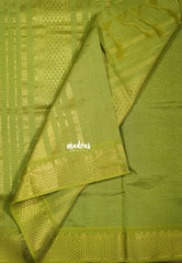 Dual Shade Midnight Blue - Mookuthi Amman Silk Cotton Vaira Oosi Weavig with Traditional Border Contrast Pallu and Blouse - Perfect for Wedding Functions