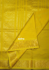 Coffee Podi Brown - Mookuthi Amman Silk Cotton Muthu Kattam with Mango Border Contrast Pallu and Blouse - Perfect for Wedding Functions