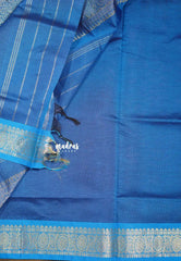 Dark Brown - Mookuthi Amman Silk Cotton Fully Weaving with Rudraksham Border - Best for Wedding Functions