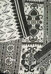 Mouna Ragam Revathi 2 - Nandhitha sambalpuri ikkat khadi Black and white