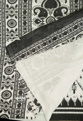 Mouna Ragam Revathi 2 - Nandhitha sambalpuri ikkat khadi Black and white