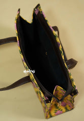 Punch yellow - Jaipur prints cotton handbag / office bag set of 4 - MS7 Brand