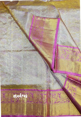 Muhurtham Pure kanchivaram wedding Bridal silk saree - Pastel Pink Jyothika color