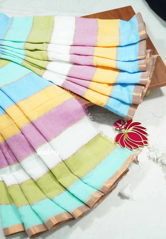 Multicolor pastel - Soft Mul cotton candy pop multicolor with blouse