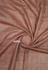 Muted Peach - Silk Linen saree