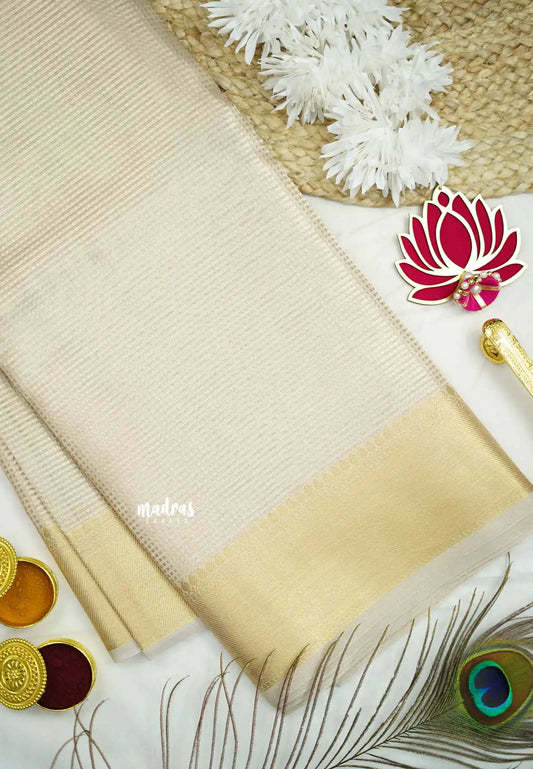 Nayanthara Ambani wedding saree - Banarasi Tissue silk - Beige color