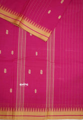 Fusion chettinad - kanchi cotton contemporary rani pink color - Nayanthara saree