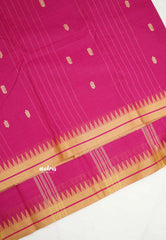 Fusion chettinad - kanchi cotton contemporary rani pink color - Nayanthara saree