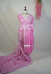 Pink & Silver - Nayanthara inspired Saree Banarasi Tissue silk - Perfect for Night Functions