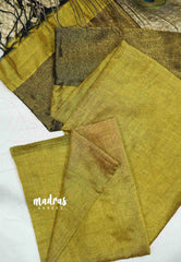 Nayanthara Tissue zari pallu Mehendi green with full gold blouse - Mookuthi Amman