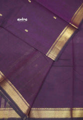 Karthigai silk cotton small Bavanji border - Nayanthara Purple