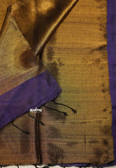 Nayanthara award saree Tissue zari pallu Purple with full gold blouse - Mookuthi Amman saree