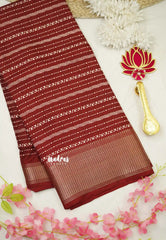 Nila vasundra printed silk Maroon