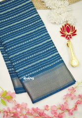 Nila vasundra printed silk Indigo blue