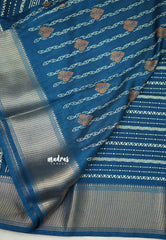 Nila vasundra printed silk Indigo blue